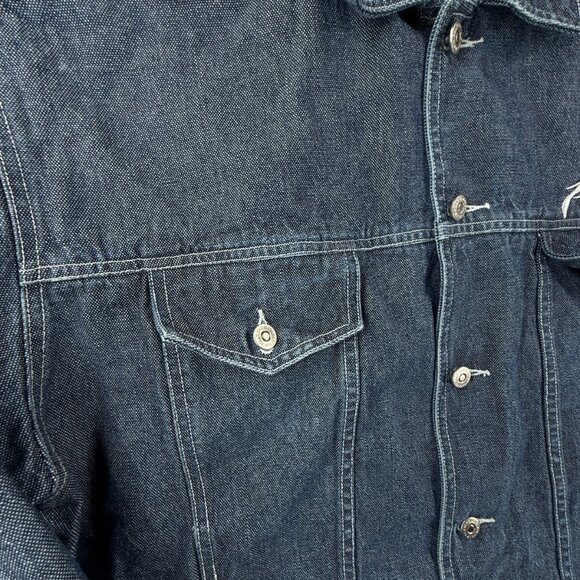 VTG Phat Farm Denim Jacket Men XL Buttons Y2K Streetwear Hip Hop 90's 00's - Picture 7 of 16